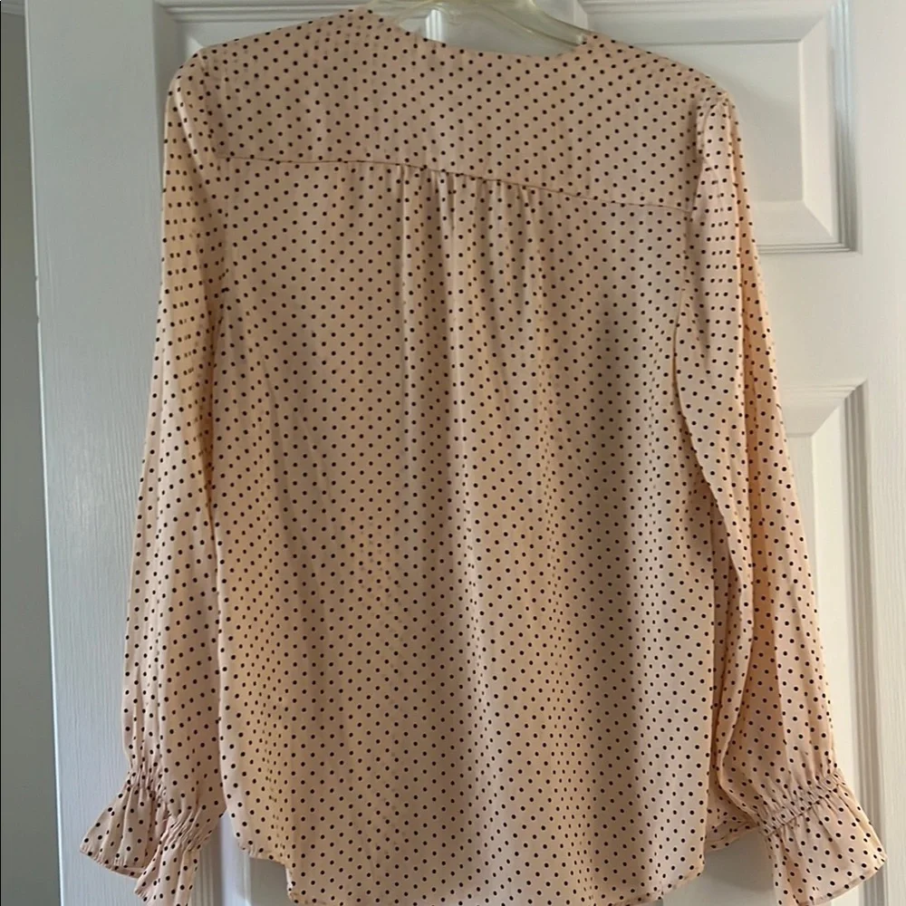 T Tahari Blouse - Cream with Black Dots - Picture 6 of 8